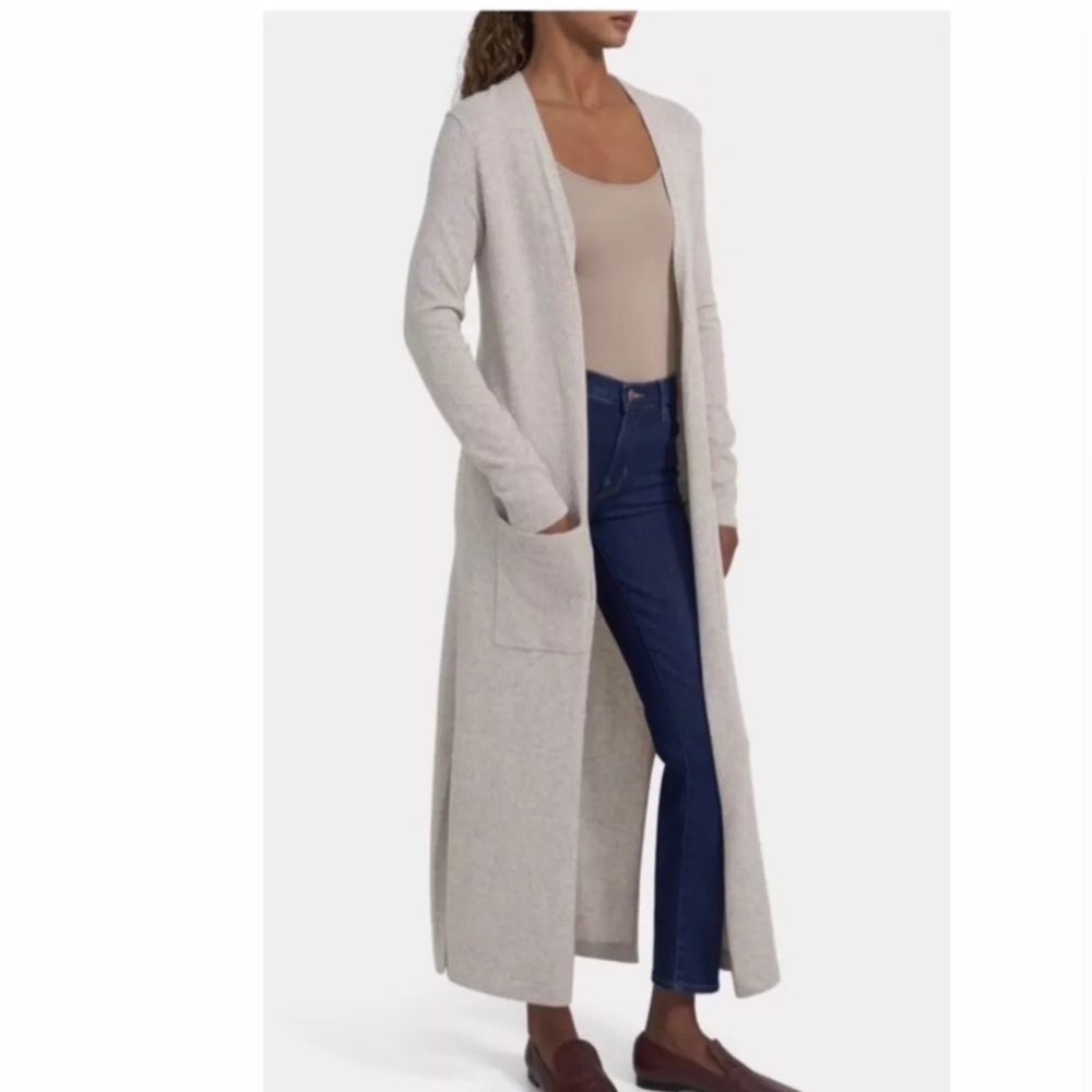 Theory Beige Long Cardigan - Size S - Picture 3 of 9